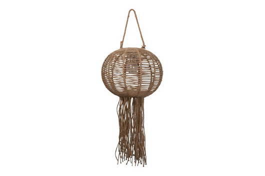 Aurinkokenno Onora pyöreä, natural juuttia (IP44) 23,5cm