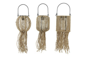 Aurinkokenno Joris, natural juuttia (IP44) 15cm