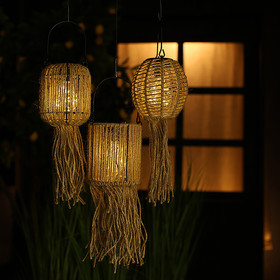 Aurinkokenno Joris, natural juuttia (IP44) 15cm