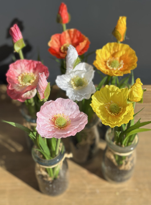 Unikko Poppy lasipullossa 22cm laj-6 (6kpl)