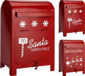 Jouluinen postilaatikko 23cm, metallia