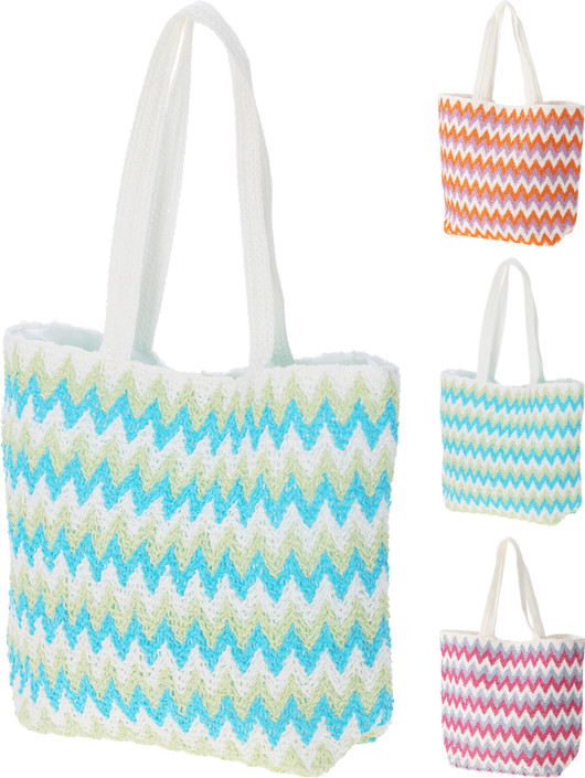 Rantakassi Tropic pinkki/sininen 47 x 38cm