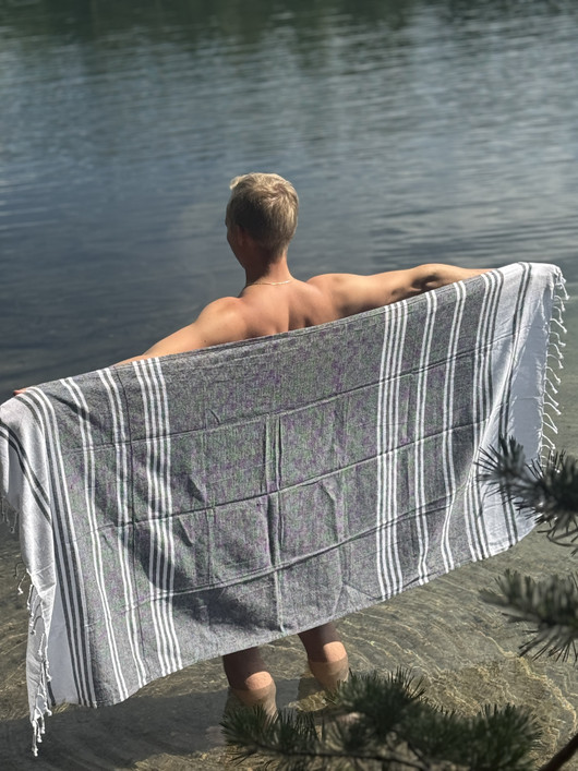 AURA 300g ECO, musta 90x170cm , Hamam pyyhe