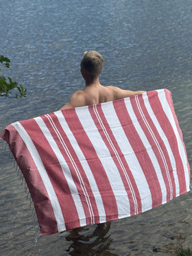 BASK 300g ECO, punainen 90x170cm , Hamam pyyhe