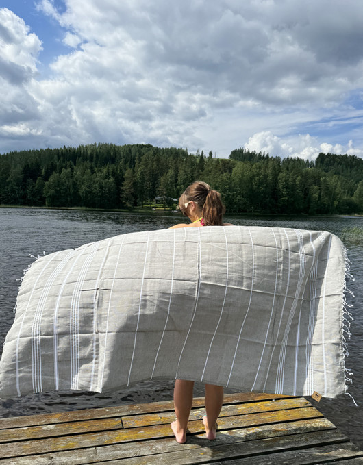 COSY 260g, oliivinvihreä, 100x180cm , Hamam pyyhe (ripustuslenkki)