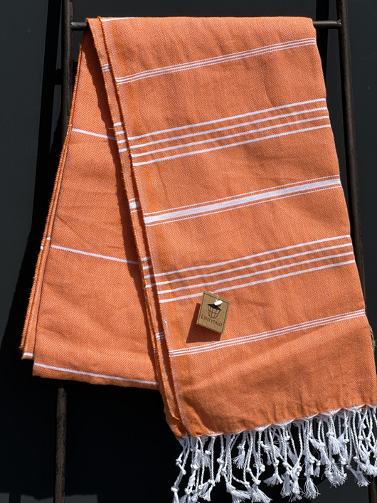 COSY 260g, oranssi, 100x180cm , Hamam pyyhe (ripustuslenkki)