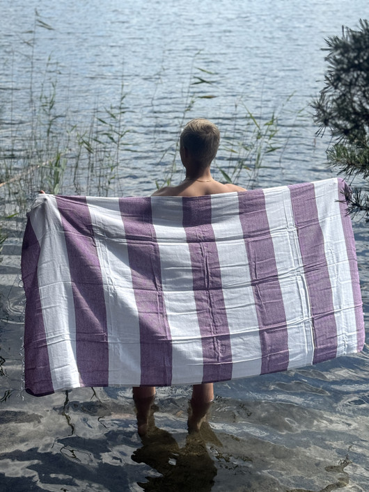 FLOW 300g ECO, lila 90x170cm , Hamam pyyhe