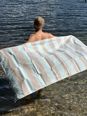 JOY 260g, beige/minttu, 100x180cm , Hamam pyyhe 