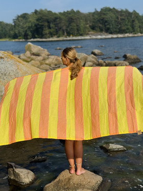 JOY 260g, oranssi/keltainen, 100x180cm , Hamam pyyhe (ripustuslenkki)