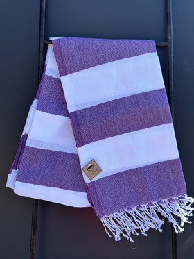 JOY 260g, lila/valkoinen, 100x180cm , Hamam pyyhe