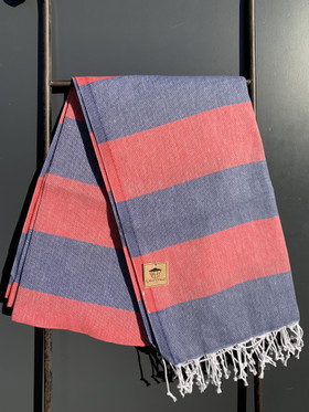 JOY 260g, sininen/punainen, 100x180cm , Hamam pyyhe