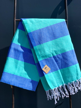 JOY 260g, vihreä/sininen, 100x180cm , Hamam pyyhe (ripustuslenkki)