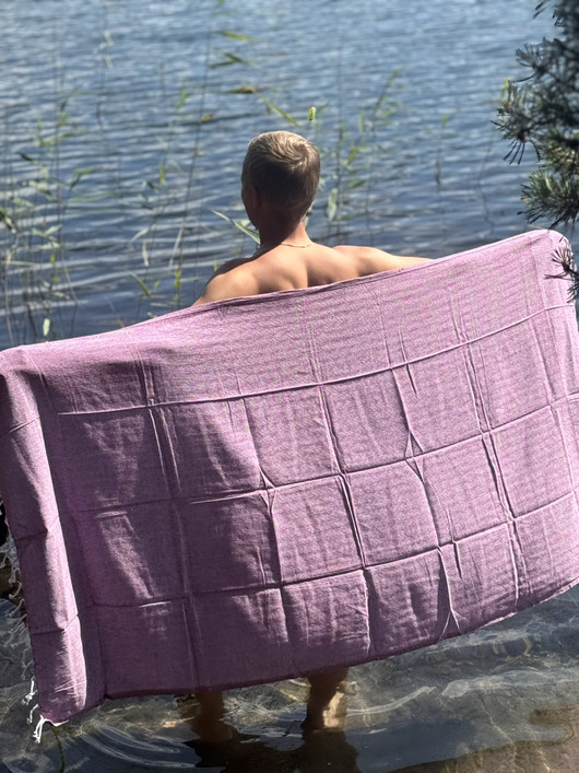 PURE 300g ECO, lila 90x170cm , Hamam pyyhe