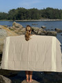 RELAX 430g, beige 100x180cm , Hamam pyyhe (ripustuslenkki)