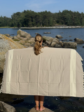 RELAX 430g, beige 100x180cm , Hamam pyyhe (ripustuslenkki)