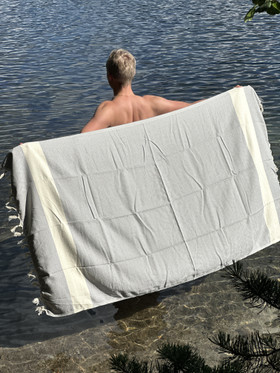 RELAX 430g, vaaleanharmaa, 100x180cm , Hamam pyyhe