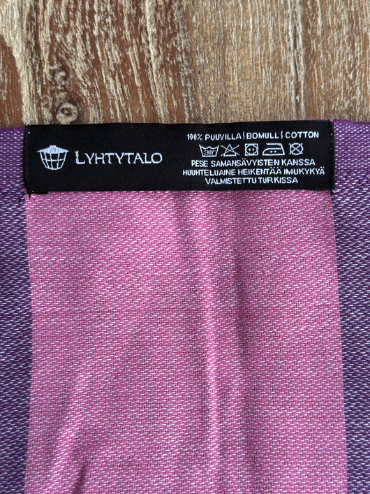 JOY 260g, lila/pinkki, 100x180cm , Hamam pyyhe (ripustuslenkki)