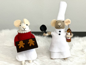 Hiiri kokki villa koriste 15cm