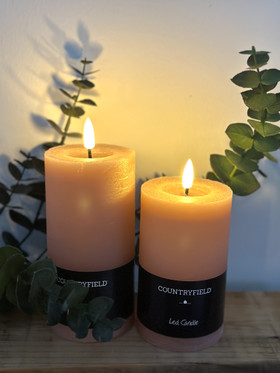 Vaaleanpunainen Ø7,5 x 12,5 cm M, LED-kynttilä (ajastin)