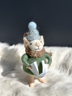 Hiiri seikkailija villa koriste 11cm