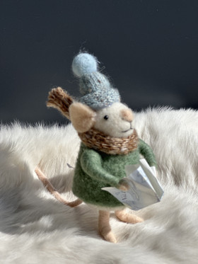 Hiiri seikkailija villa koriste 11cm