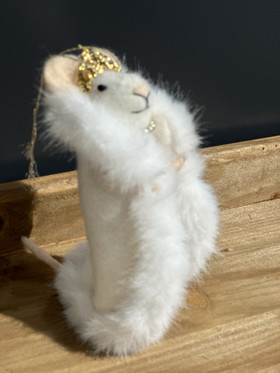 Hiiri kuningatar villa koriste 13cm