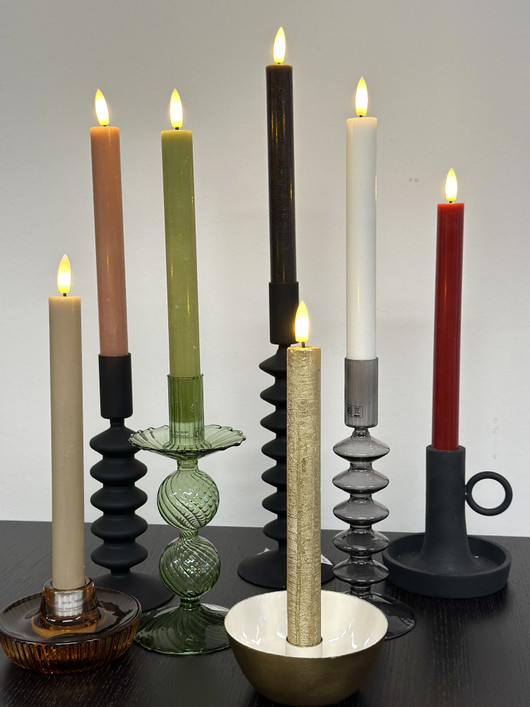 Valkoinen (2kpl) 24 cm, LED-kruunukynttilä + kaukosäädin (ajastin)