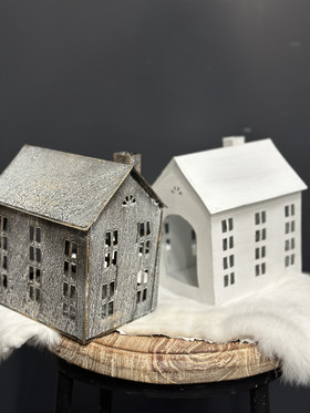 Tuikkutalo Kastel, metallia 17cm