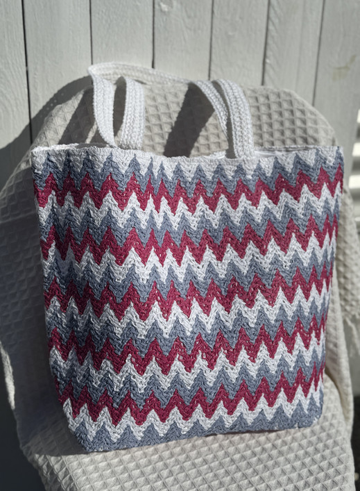 Rantakassi Tropic pinkki/sininen 47 x 38cm