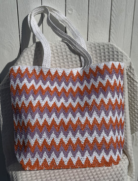 Rantakassi Tropic oranssi/violetti 47 x 38cm