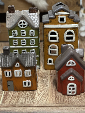 Tuikkutalo Bill (2kpl), keramiikkaa 14cm laj-2