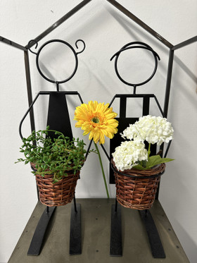 Istutusastia figuri Wenda, metallia 51cm