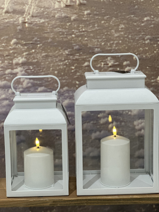 Tiber LED-lyhty S, valkoinen 25 cm (ajastin)