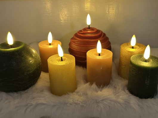 Vaaleanpunainen (2kpl) Ø5 x 9cm LED-lyhtykynttilä (ajastin)