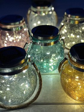 Aurinkokennolyhty, särölasi 14 x 12cm