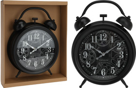 Koneistokello London, musta 38cm