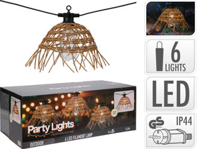 Ulkovalosarja Boho Lights 6-valoa, (IP44) pituus 5,5m