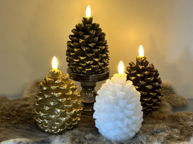 Kulta 9 x 13,5cm, LED-käpykynttilä (ajastin)