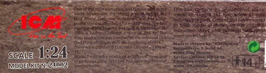 Ford Model T 1911 Touring 1:24 (pidemmällä toimitusajalla)