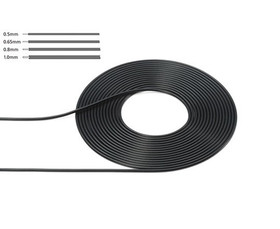 Cable, black 0,5mm outer diameter (2m)