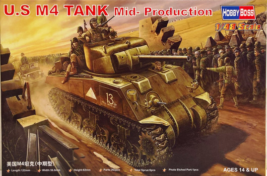 U.S. M4 Tank Mid-Production 1:48 (pidemmällä toimitusajalla)