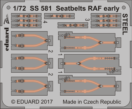 Seatbelts RAF Early (steel), 1:72
