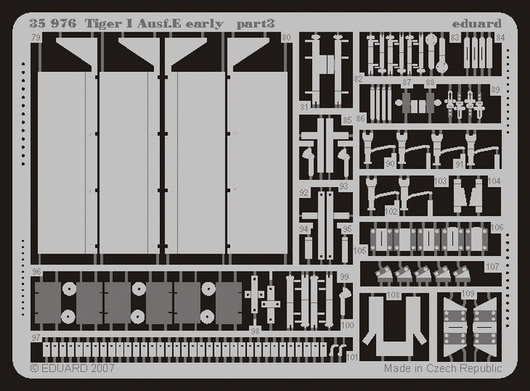 Tiger I Ausf.E Early Photoetched parts 1:35