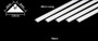 Plastic Beams 2mm Triangle (white) 10kpl x 40cm