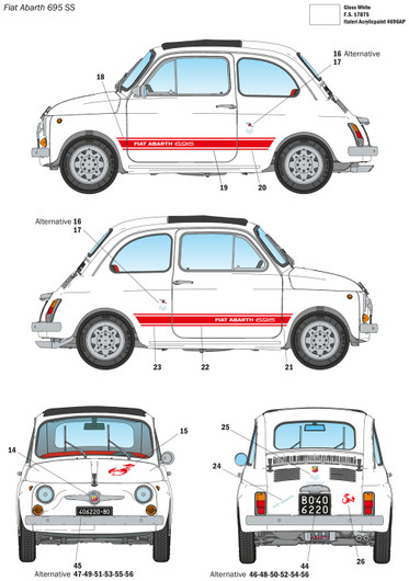 Fiat Abarth 695 SS Assetto Corsa, 1:12 (pidemmällä toimitusajalla)