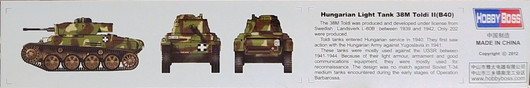Hungarian Light Tank 38M Toldi II (B40) 1:35 (pidemmällä toimitusajalla)