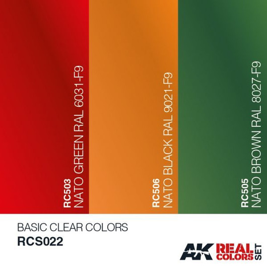Real Colors, Basic Clear Colors (3 maalin paketti)