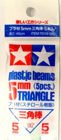 Plastic Beams 5mm Triangle (white) 5kpl x 40cm