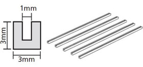Plastic Beams 3mm U-Shaped (clear) 5kpl x 40cm