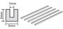 Plastic Beams 3mm U-Shaped (clear) 5kpl x 40cm